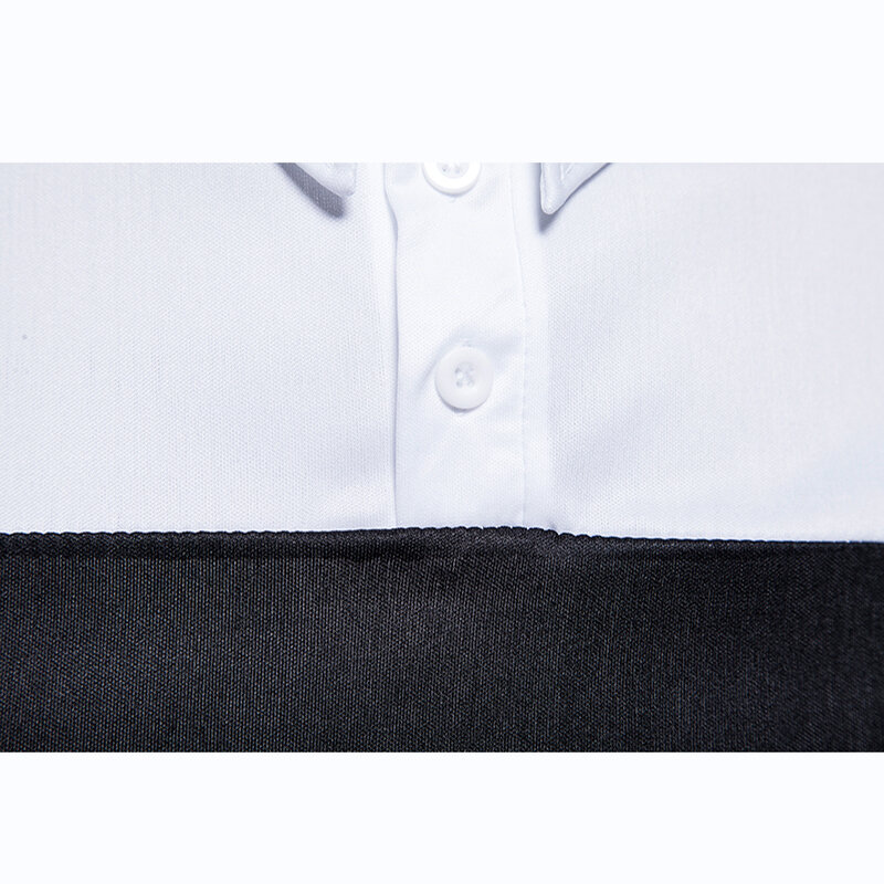 HDDHDHH-Camisa polo casual de manga curta masculina, costura moda camisa estampada, marca impressão