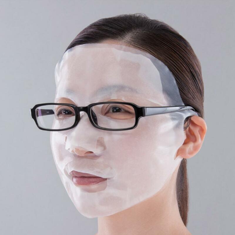 5 uds. Mascarilla reutilizable de silicona para el cuidado de la piel de la cara para la máscara de la hoja previene la evaporación de vapor reutilizar máscara impermeable rosa/blanco herramienta de belleza