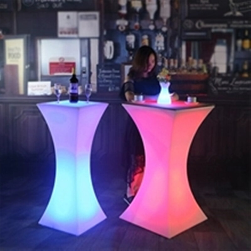 Llluminated LED Round Cocktail Table For Coffee Station/Party/Hotel/Bar Creative Coffee Table LED Bubble Light.  bar table set