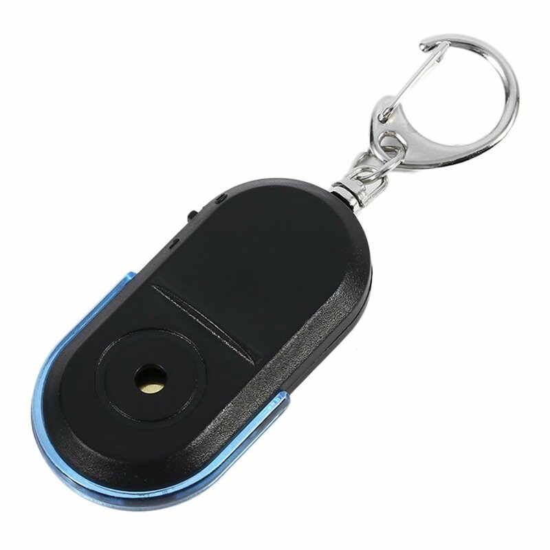 Anti-perdido localizador chave portátil tamanho anti-perdido alarme localizador chave sem fio útil apito som led luz localizador chaveiro