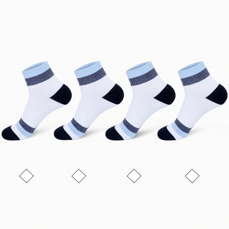 Calcetines de algodón transpirables para hombre, calcetín informal de negocios de alta calidad, a rayas, para deporte, 5 pares, Otoño e Invierno