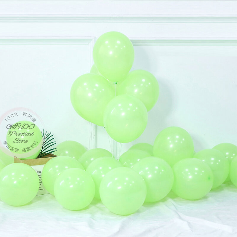 Globos de látex verde aguacate Macaron para niños, fiesta de cumpleaños, boda, Baby Shower, 20/30/50 piezas, 10 pulgadas