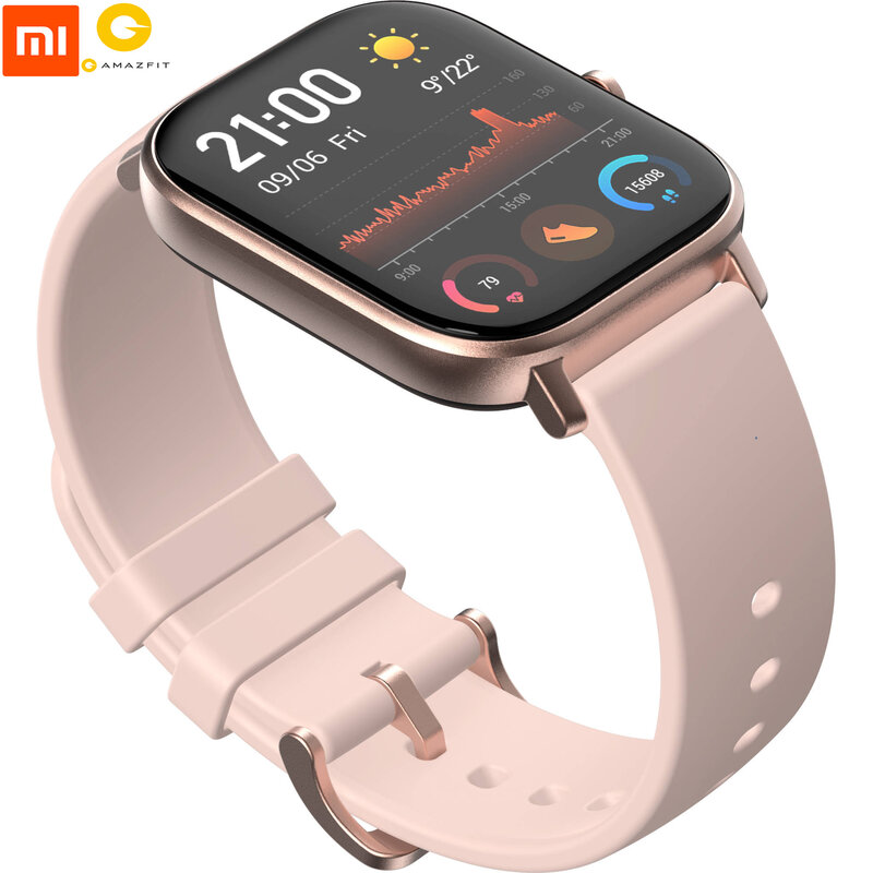 Smartwatch Amazfit GTS listo en Stock para hombres y mujeres, rastreador GPS resistente al agua de 5atm, Smartwatch BT5.0 para teléfono Xiaomi Android IOS
