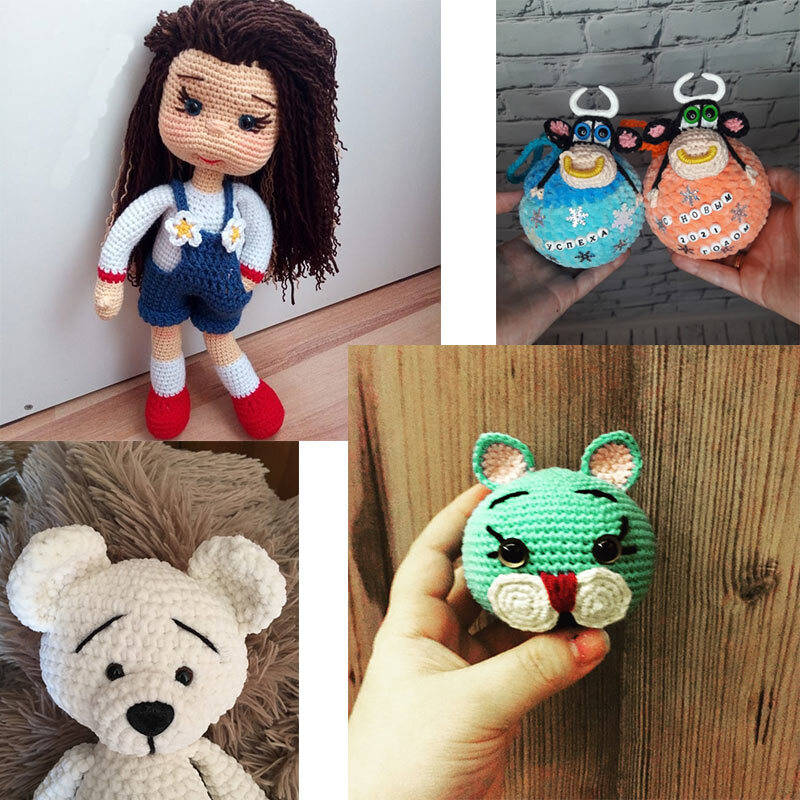Ojos de seguridad de animales de plástico para juguetes, oso de peluche de 8mm, 10mm y 12mm, 100 piezas, caja de accesorios artesanales de Amigurumi