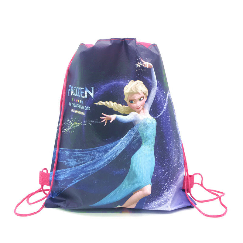 Disney Frozen II tema congelamento Anna e Elsa Snow Queen Movie Frozen Bag borse in tessuto Non tessuto con coulisse zaino Shopping Bag 1 pz