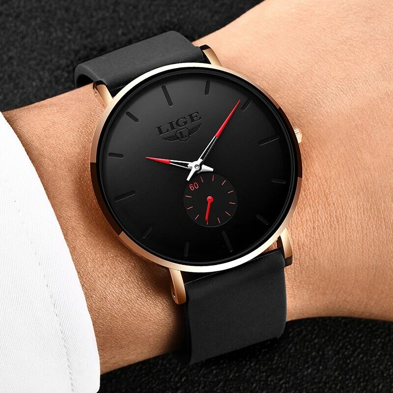 2022LIGE nuovi orologi in Silicone Mens moda Casual Sport orologio impermeabile orologio da uomo al quarzo di lusso di marca superiore Relogio Masculino Box
