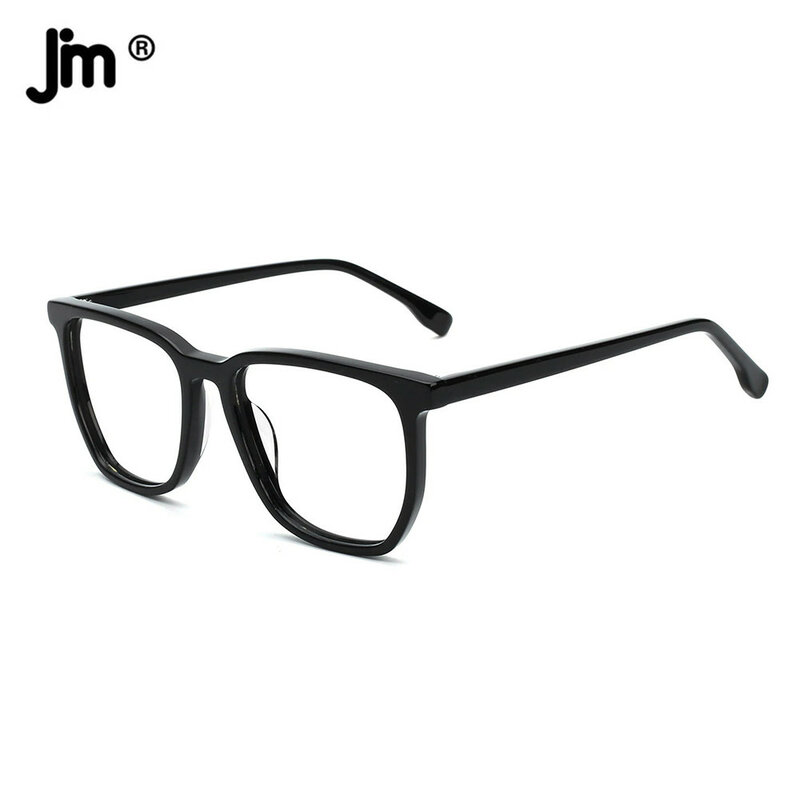 JM Acetate Frame Square Blue Light Glasses Men Women Computer Anti Blue Ray Clear Fake Glasses Prescription custom