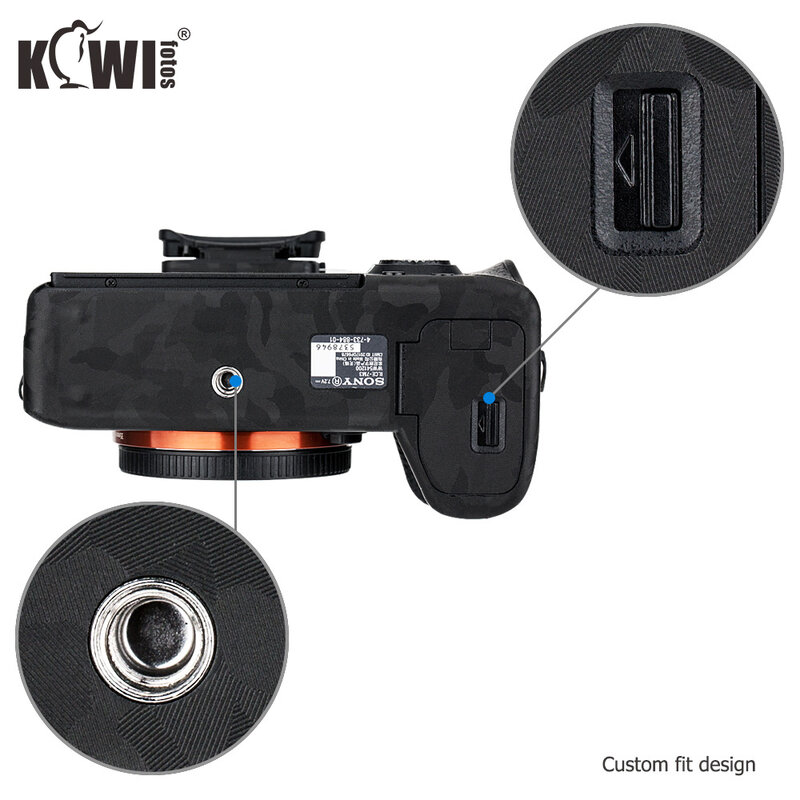 Kit Film Kulit Pelindung Stiker Bodi Kamera untuk Sony A7 III A7R III A7III A7RIII A7M3 A7R3 Stiker Bayangan 3M Anti Gores Hitam