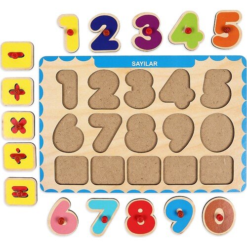 Il tuo modello Maker con numeri di Puzzle educativi con manico in legno
