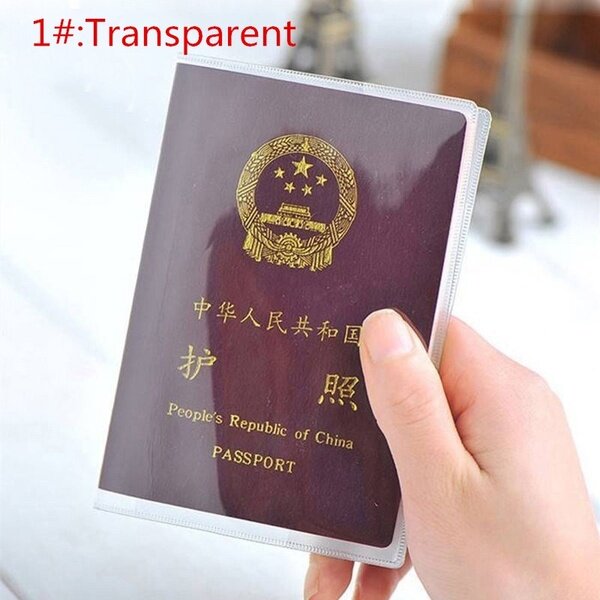 Funda transparente de PVC para pasaporte, bolsa impermeable para documentos de viaje, soporte para pasaporte, envío directo