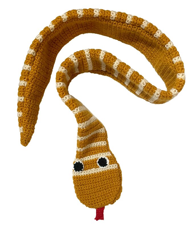 Bomhcs engraçado cobra cachecol 100% feito à mão de malha neckerchief inverno quente xale presente