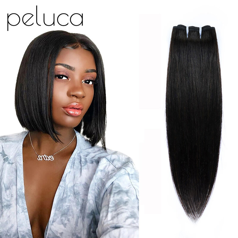 Peluca 10 Inch Braziliaanse Bone Steil Haar Bundels 100% Human Hair Weave Bundels Straight Virgin Hair Straight Pelucas De Mujer