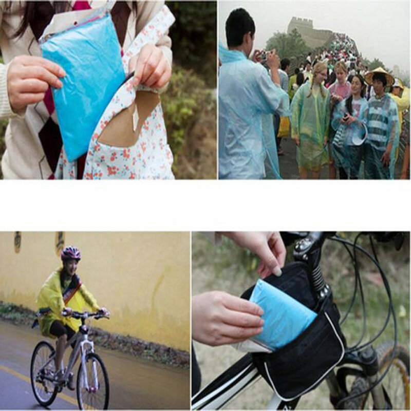 Poncho imperméable jetable unisexe pour adulte, imperméable, vêtement de pluie, pour moto, voyage, randonnée, Camping, 1 pièce
