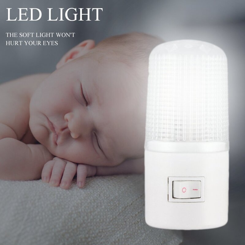 1w 4 led quarto luz da noite lâmpada eua plug ac parede de montagem poupança energia decoração para casa luz para o presente do bebê