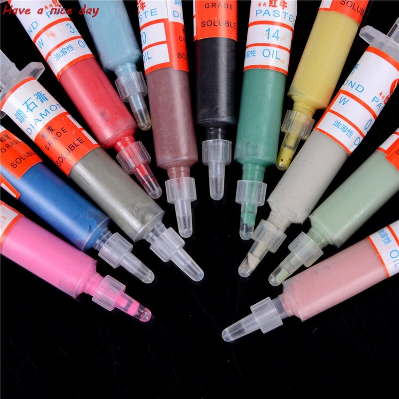 1PCS 12 Styles Useful Diamond Polishing Lapping Paste Compound Syringes 0.5 To 40 Micron