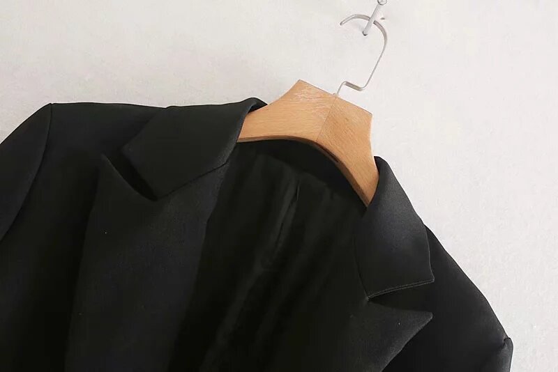 Blazer negro vintage de Inglaterra, chaqueta femenina, blazer de mujer, 2019 y pantalones de harén, conjunto de 2 piezas para mujer