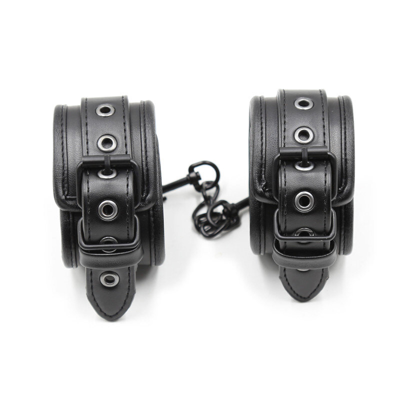Fetish BDSM Bondage Restraint SM PU Leather Handcuffs Ankle Cuffs Neck Collars Soft Padded Sex Products Sex Toy for Adult Couple