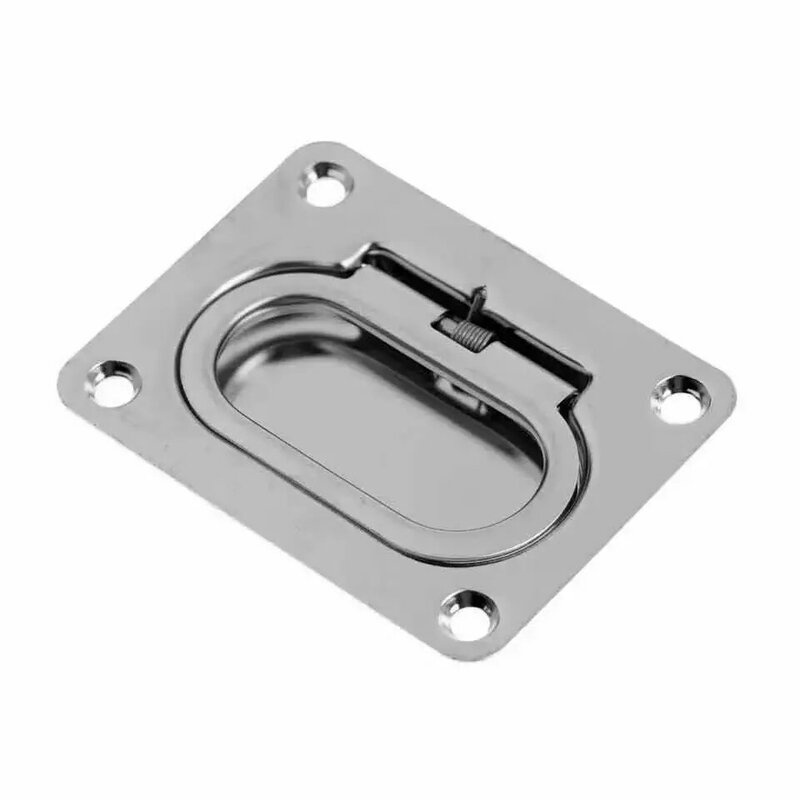 Boat Recessed Hatch Spring Loaded Pull Handle Marine Locker Flush Lifting Ring Pull Stainless Steel Deck Hatch Boat Part