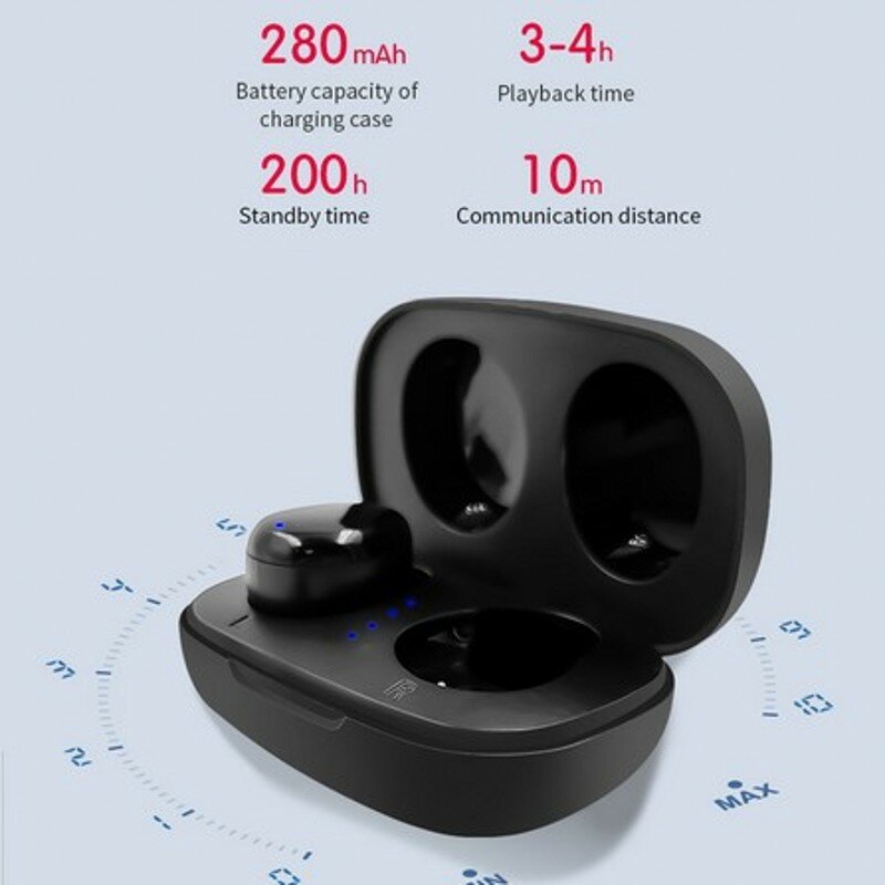 Juessen S8031 TWS 5.0 Fingerprint Touch Bluetooth Earphones HD Stereo Sport Wireless Headphones IPX7 Waterproof Headset