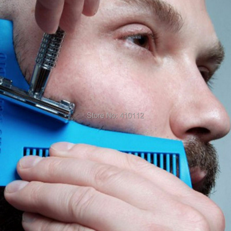 Linhas perfeitas pente barba moldar ferramenta sexo homem cavalheiro barba modelo pente escova ferramenta, escova de barbear