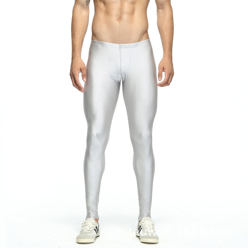Homens calças de fitness joggers calças de compressão calças masculinas musculação collants leggings para homens moda yoga dourado