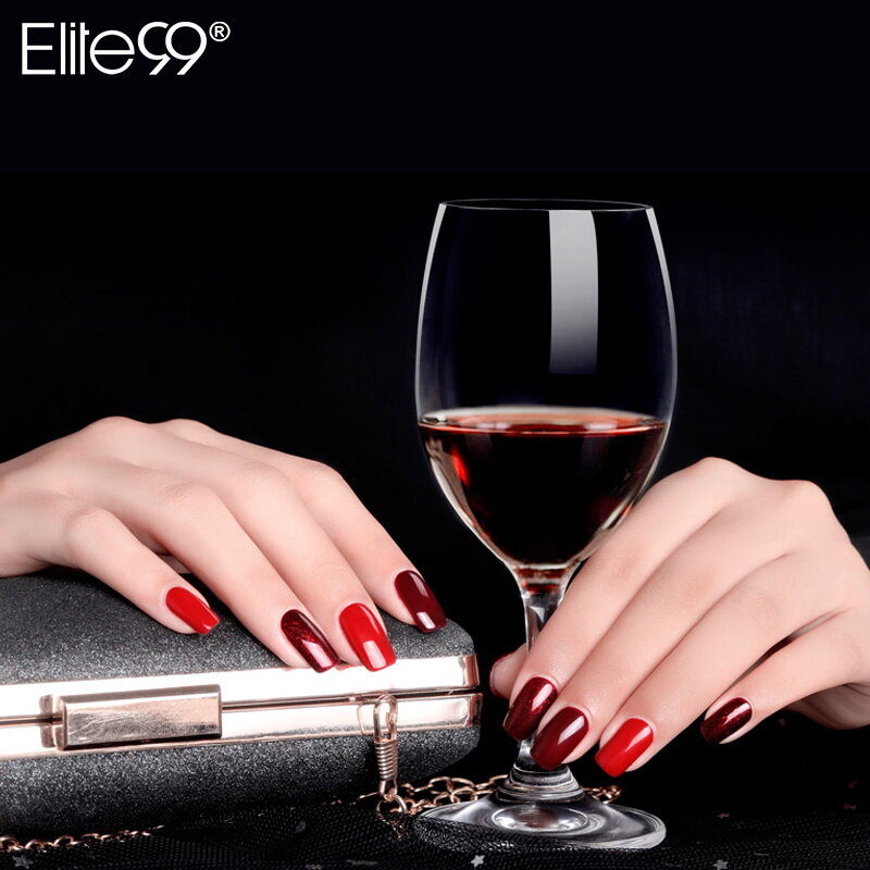 7 Elite99 ml Vinho Vermelho UV Gel Unha Polonês Verniz Híbrido Tudo Para Manicure Semi Permanente Puro Gel Para Unhas art Polonês Gel Laca