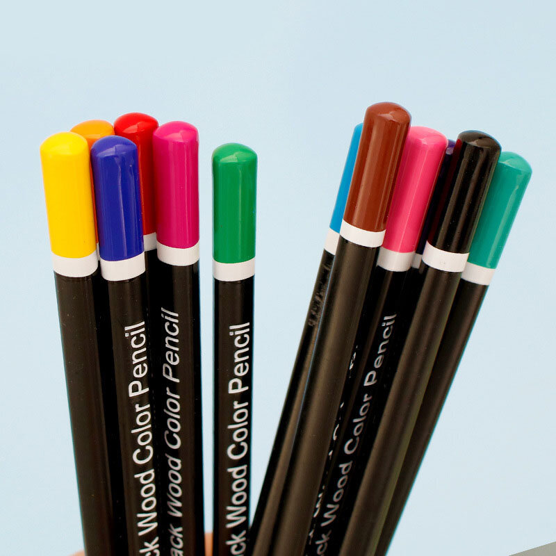 12 /24Pcs Farbige Bleistifte Set Kawaii Nicht-Holz Farbe Blei Pinsel Skizze Bleistift Schule Liefert für Kinder geschenk Farben Bleistifte