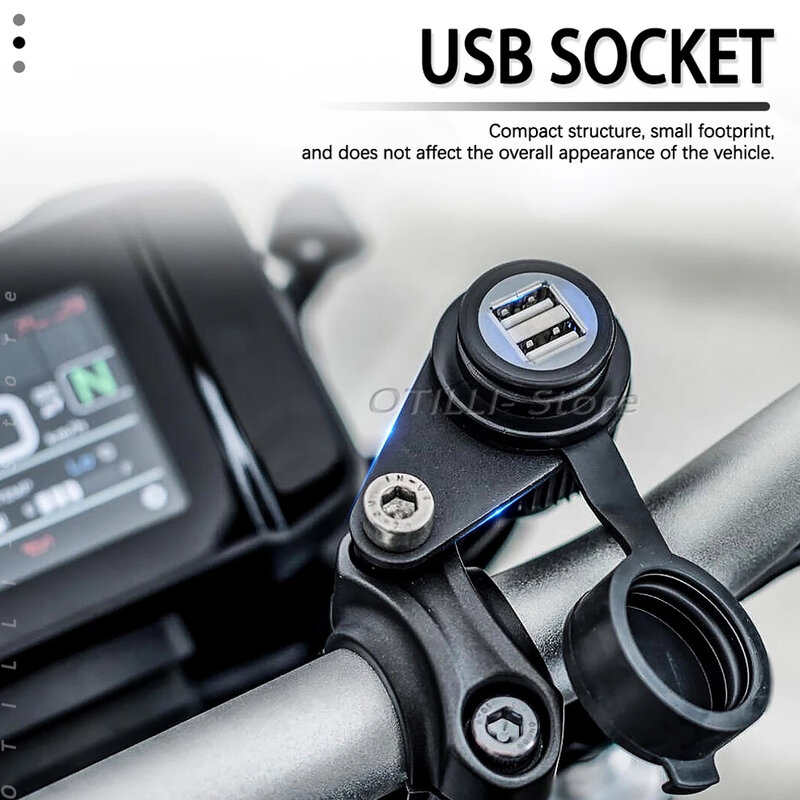 Nieuwe Motorfiets Accessoires Dubbele Usb Oplader Stekker Aansluiting Adapter Voor Yamaha MT-09 Mt09 2021 2022