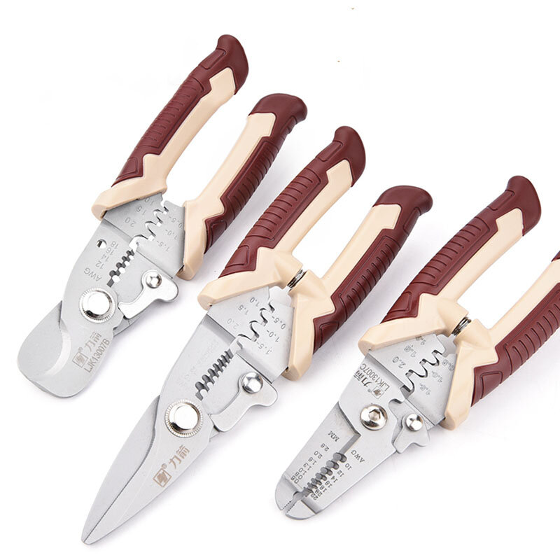 7/8"Electric Scissors Crimping Pliers Wire Stripper Multifunctional Scissors Cable Cutter Electrician Multi Tools