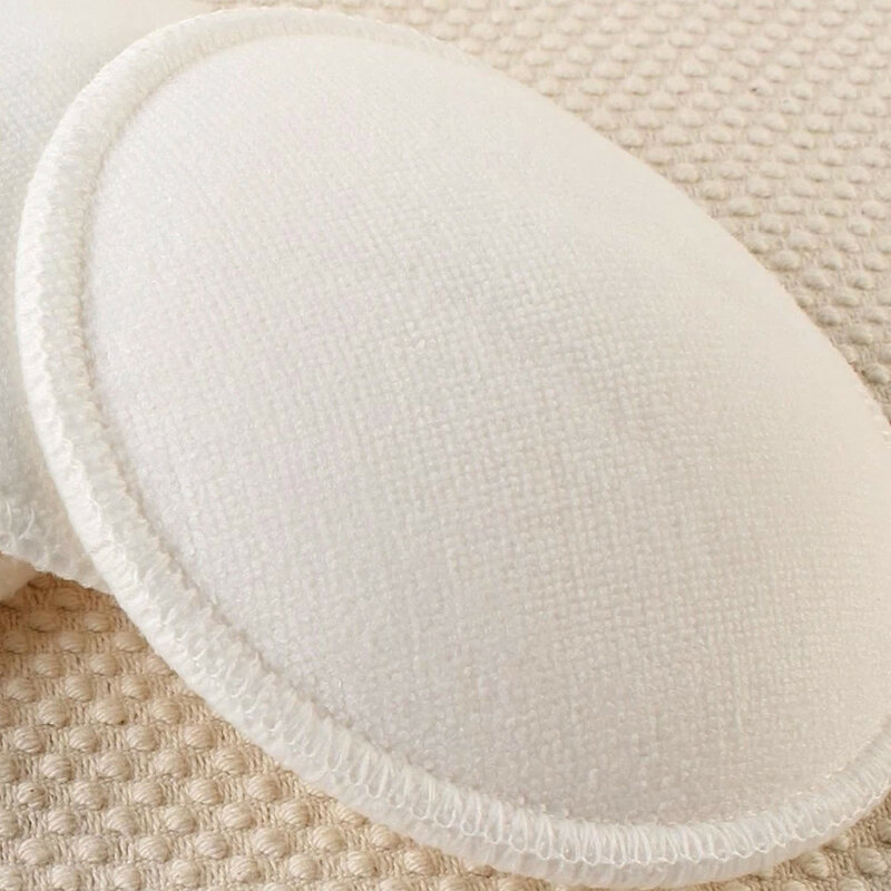 Almohadillas de lactancia de bambú para mamás, almohadilla lavable e impermeable, reutilizable, color blanco, 4 unidades