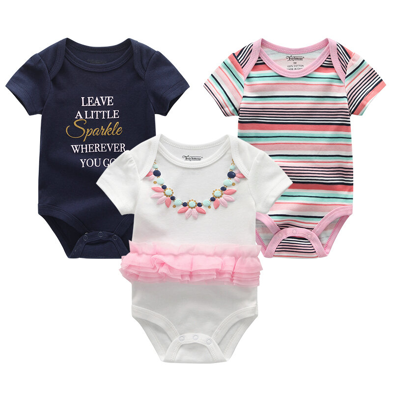 Combinaison 3 pièces pour bébé garçon et fille, ensemble de vêtements pour nouveau-né, 100% coton doux, barboteuse pour bébé de 0 à 12 mois