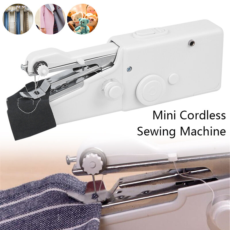 Draagbare Mini Hand Naaimachine Huishoudelijke Handheld Naaimachine Elektrische Steek Handwerken Set Voor Diy Kleding Stitchin