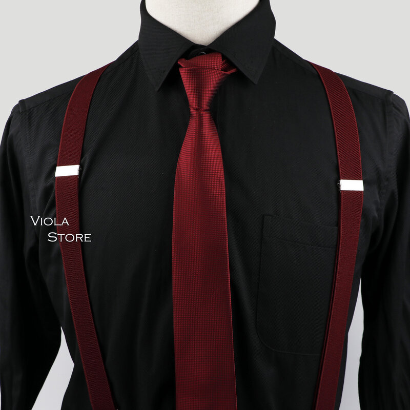 2ขนาดสีสันยืดหยุ่น Suspender Bow Tie Hankie ชุดผู้ชายเด็กงานแต่งงานรั้งสายรัดโพลีเอสเตอร์ Cravat ของขวัญอุปกรณ์เสริม