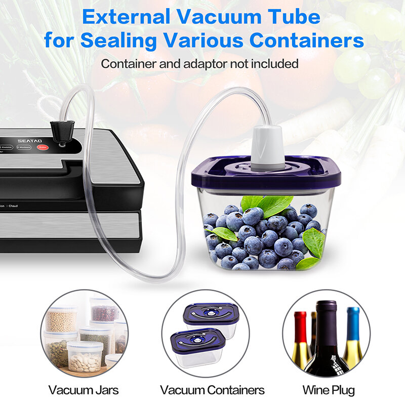 Seatao VH5188 Commercial Vacuum Sealer Machine Multifunction Automatic Vacuum Food Sealer with Built-in Roll Storage & Cutter