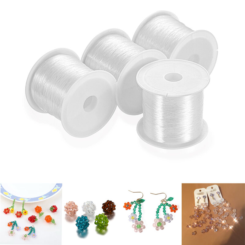 1PC 0.2-1mm filo da pesca per perline filo di Nylon trasparente Non elasticizzato filo per perline per gioielli che fanno forniture all'ingrosso