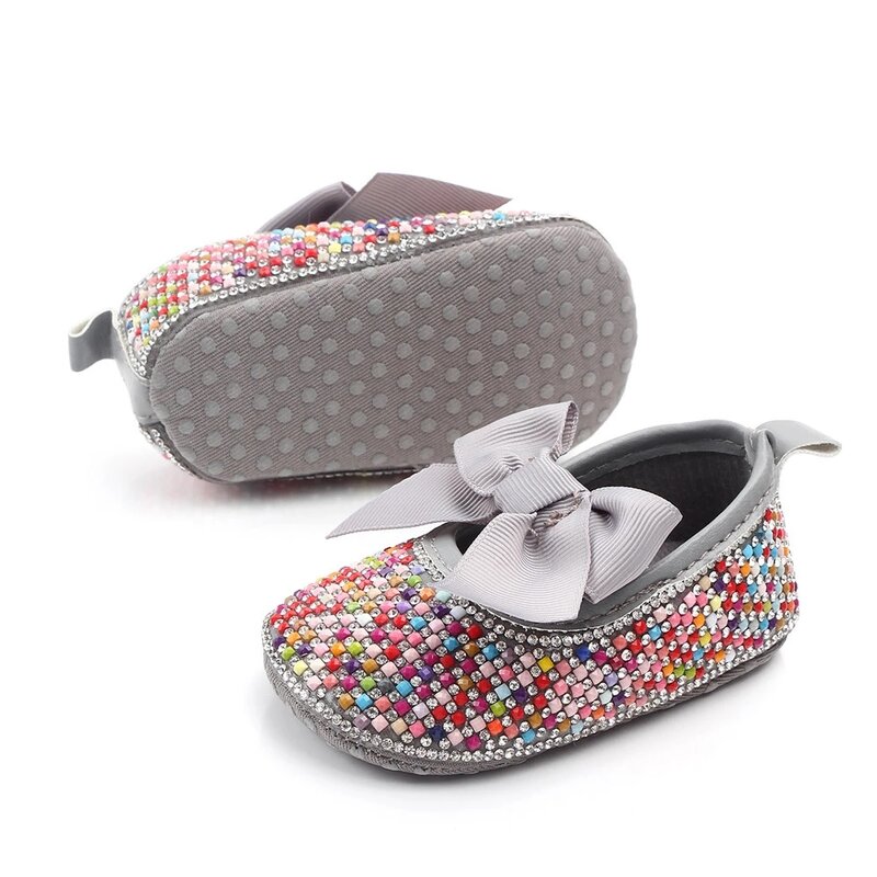 Zapatos informales para niñas, zapatos de princesa con diamantes de imitación de agua, suaves y antideslizantes, 2020