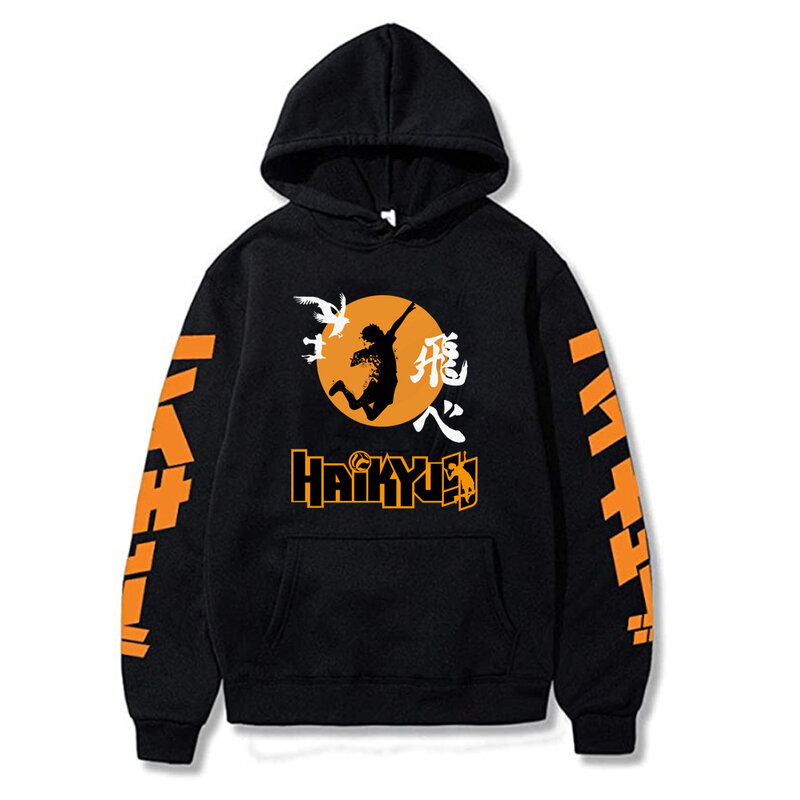 Hoodies masculinos quentes anime haikyuu sweatshirts impressão velo masculino/feminino pullovers sudaderas hombre hoodie homem com capuz