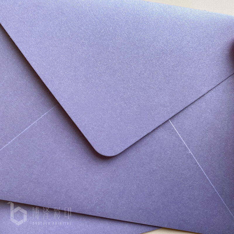 4 ชิ้น/เซ็ตPearlกระดาษสีทึบซองสำหรับคำเชิญงานแต่งงานซองจดหมายชุด 14 ซม.X19cm