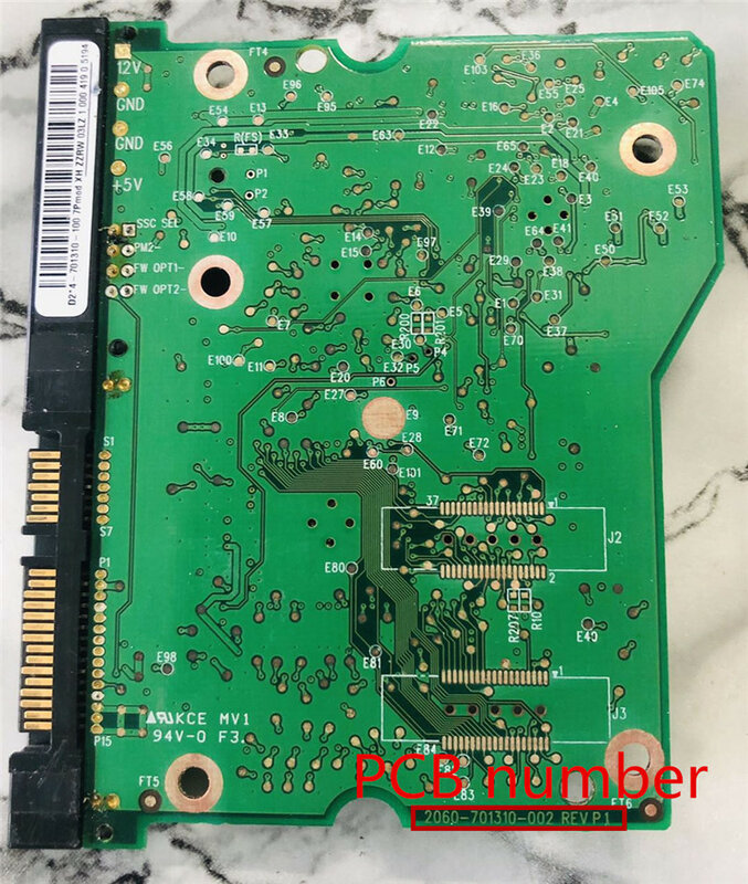 Placa de circuito de disco rígido digital ocidental 2060-701310-002 rev p1/d2 * 4-701310-100
