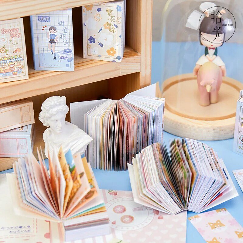 200pcs/lot Memo Pads Material Paper Whisper Junk Journal diary Scrapbooking Cards Background Decoration Paper stationery