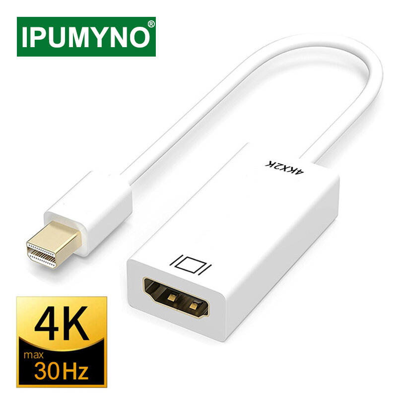 Câble compatible Mini Displayport vers HDMI, budgétaire TV 4k 1080P, convertisseur de port d'affichage Prodefait ou DP 1.4 pour Apple Macbook Air Pro