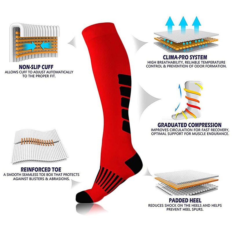 Varicocele-calcetines de compresión para hombre, medias ajustadas para correr, ciclismo, Fitness, baloncesto, fútbol, circulación sanguínea, viajes, novedad