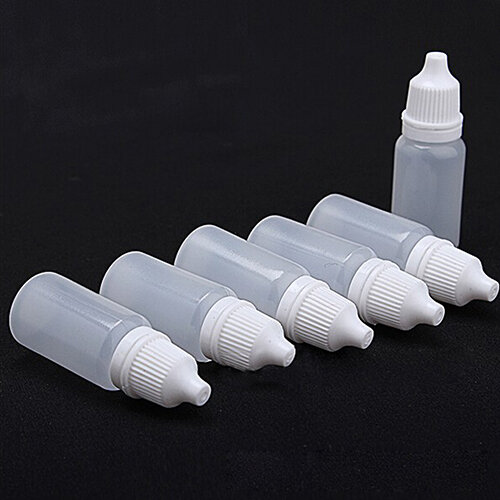 Botellas Vacías de plástico con gotero, 5 piezas, 5ml, 10ml, 15ml, 20ml, 30ml, 50ml, 100ml