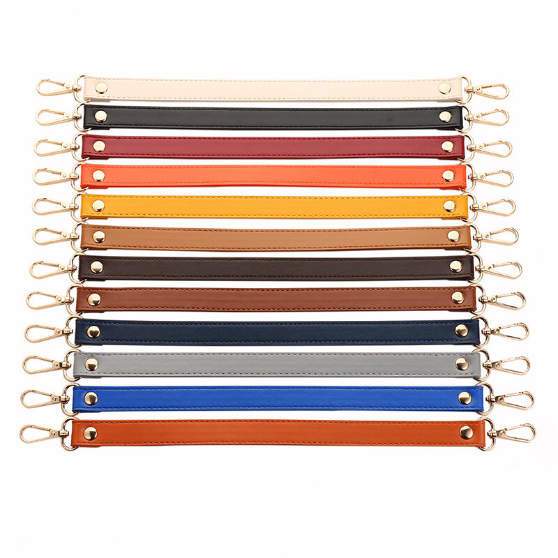PU Leather Bag Handle Shoulder Strap DIY Replacement Short Belt Handle Belt Short Handbag Purse Buckle Handle Bag Accessories