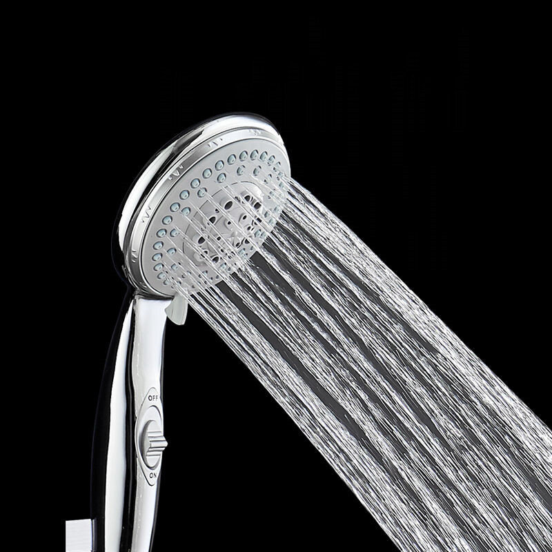 5-Mode Hujan Disesuaikan Kepala Shower Tombol Berhenti Tekanan Hemat Air Aksesoris Kamar Mandi Peralatan Mandi Panas H040
