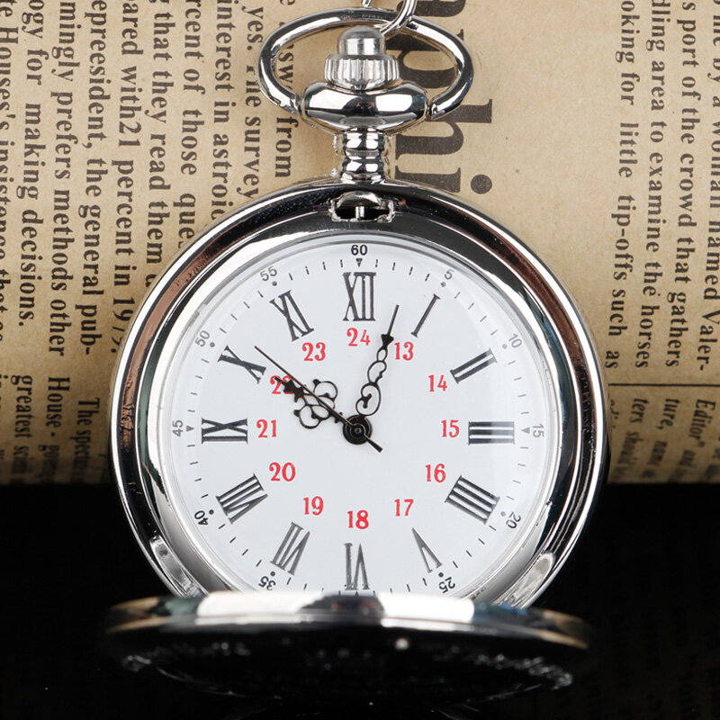 Reloj de bolsillo con letras Vintage para hombre, pulsera de cuarzo con colgante, estilo Retro, antiguo