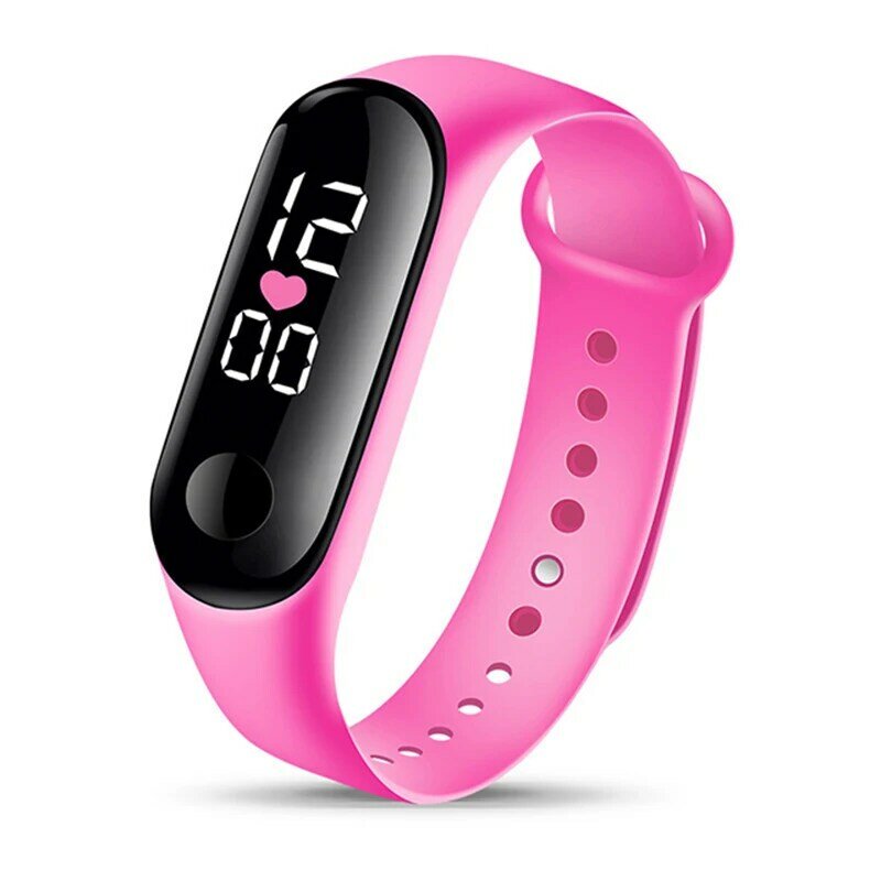 Reloj deportivo para niños y niñas, pulsera Digital Led ultraligera con correa de silicona, resistente al agua, Unisex