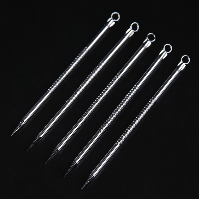 1PC 80mm Silver Blackhead Comedone Acne Pimple Blemish Extractor Remover Stainless Needles Remove Pore Cleaner Care Beauty Tools