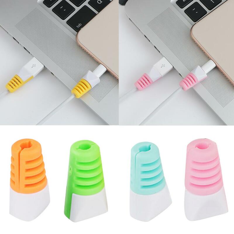 2 pieces/set of anti-breaking silicone charger, mobile phone protective cover, wire cap and headgear