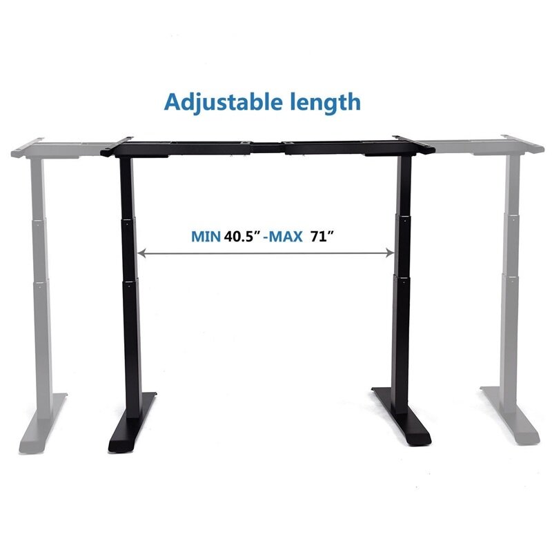Electric Height Adjustable Standing Desk Frame Dual Motor System Solid Steel Frame Construction Frame with Large Weight Capacity